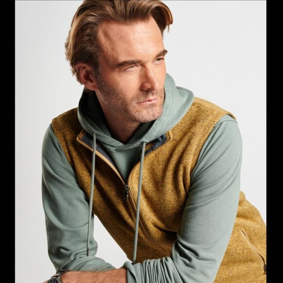 Peter Millar Crown Sweater Fleece Vest Golf Warm Layering Large  NWT - Picture 3 of 9